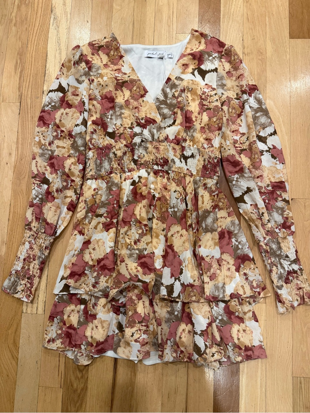 Petal & Pup Women’s size 6 Floral Tiered Long-Sleeve Dress - NWT
